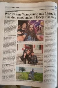 The Longest Way in a newspaper in Linz