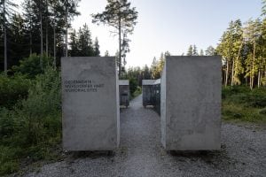 mass grave memorial in Mühldorfer Hart