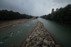 crossing the river Isar