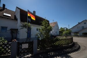 something you don't see every day in Germany: the German flag