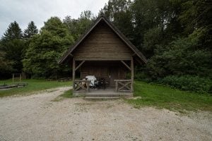 camp in the Heudorfer Hütte