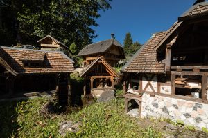 many of the miniature houses are mills of different sorts