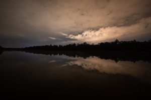 Opfinger Lake at night