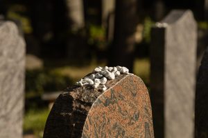 rocks on gravestones
