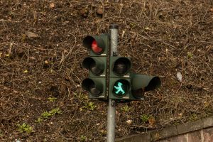 East German traffic light when it's green